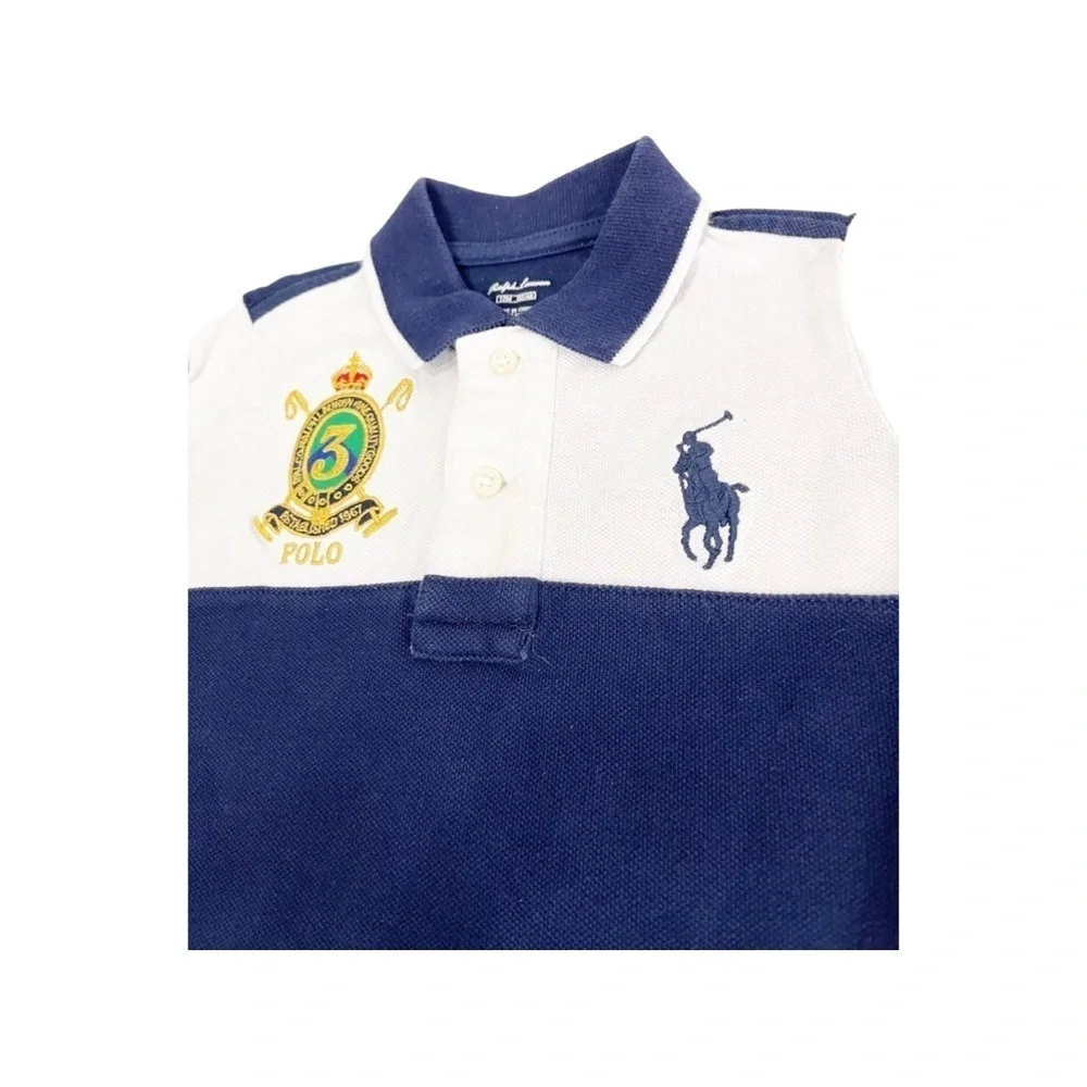 Ralph Lauren/Tommy Hilfiger infant rompers and polo shirt. RL romper 3 M/ 9M/12m